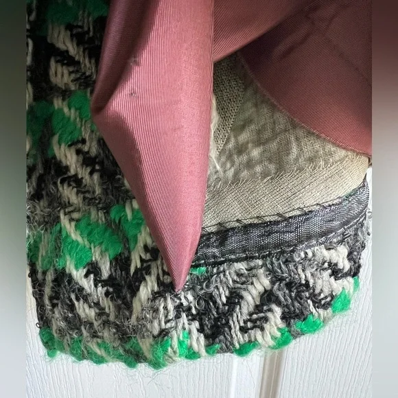 Vintage Leather-trimmed Wool Coat, 1970s - Picture 9 of 11